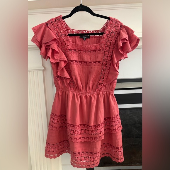 Lulus Pink Ruffle Dress - Picture 3 of 4